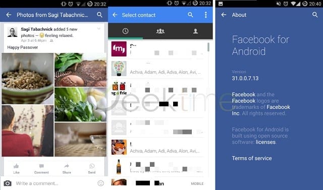 Facebook for Android gets WhatsApp Integration