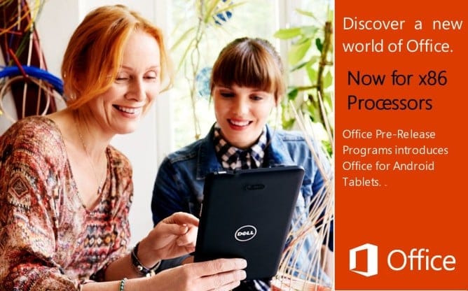 Microsoft Releases Office Preview apps for Tablets with Android Lollipop and x86 System