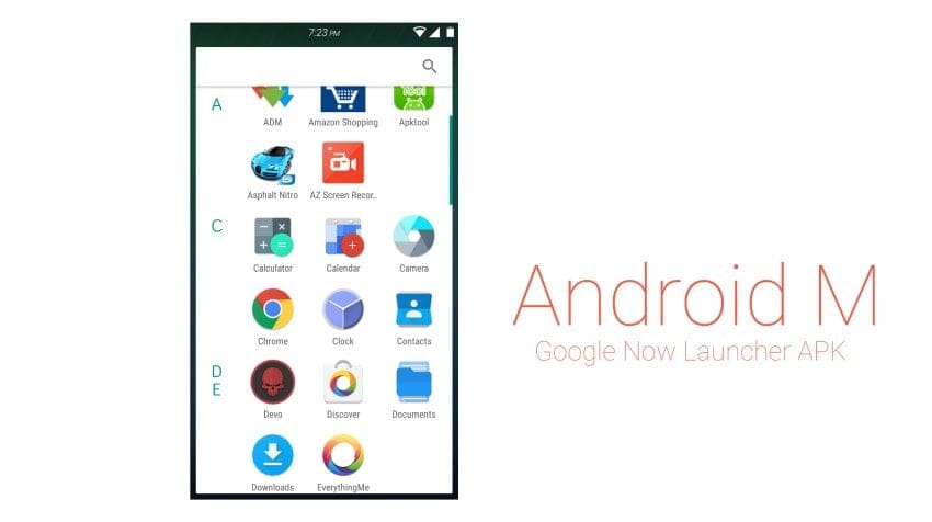 Download New Android M Launcher with new Google Search APK