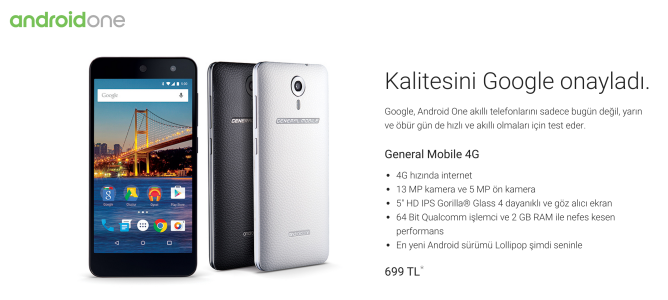 Google and General Mobile team up to introduce Android One in Turkey