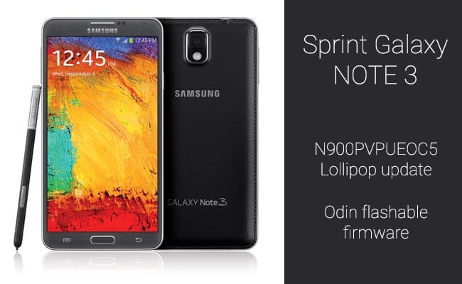 N900PVPUEOC5: Download Sprint Galaxy Note 3 Lollipop update flashable via Odin [Restore/Back To Stock]