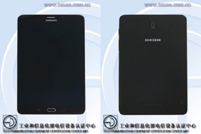 Samsung Galaxy Tab S2 8.0 Approved by TENAA, Tipped to be World’s Slimmest Tablet