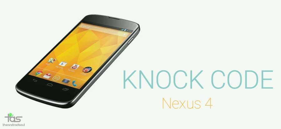 Nexus 4 gets LG’s knock code with Hellscode!