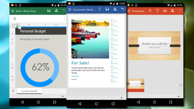 Microsoft Office for Android available for smartphones, free to download via Play Store