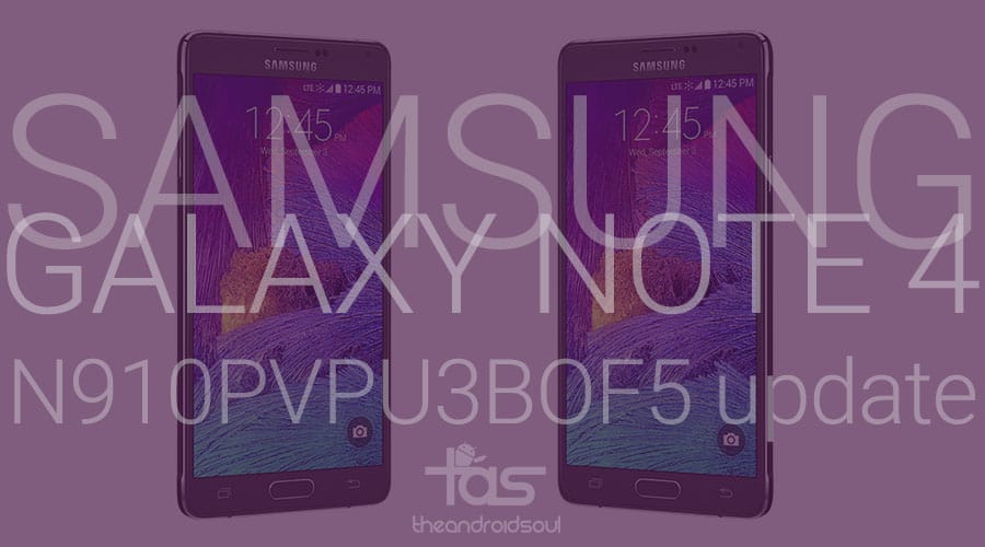 N910PVPU3BOF5: Download Sprint Galaxy Note 4 update in Odin TAR format!