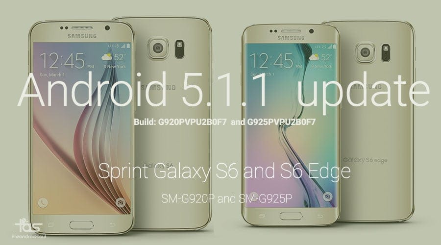 Download Sprint Galaxy S6 and S6 Edge 5.1.1 update in Odin TAR format to fix OTA fail