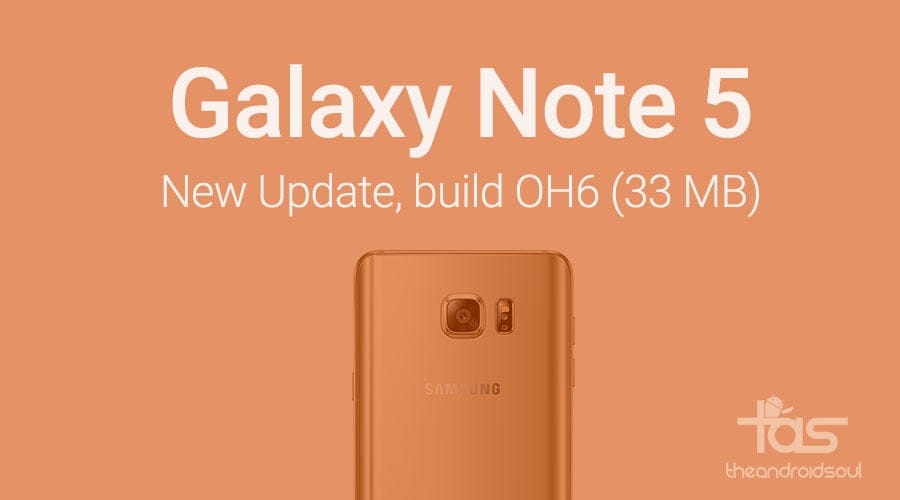 Samsung Galaxy Note 5 receiving its first update to OH6 build, changelog not available yet