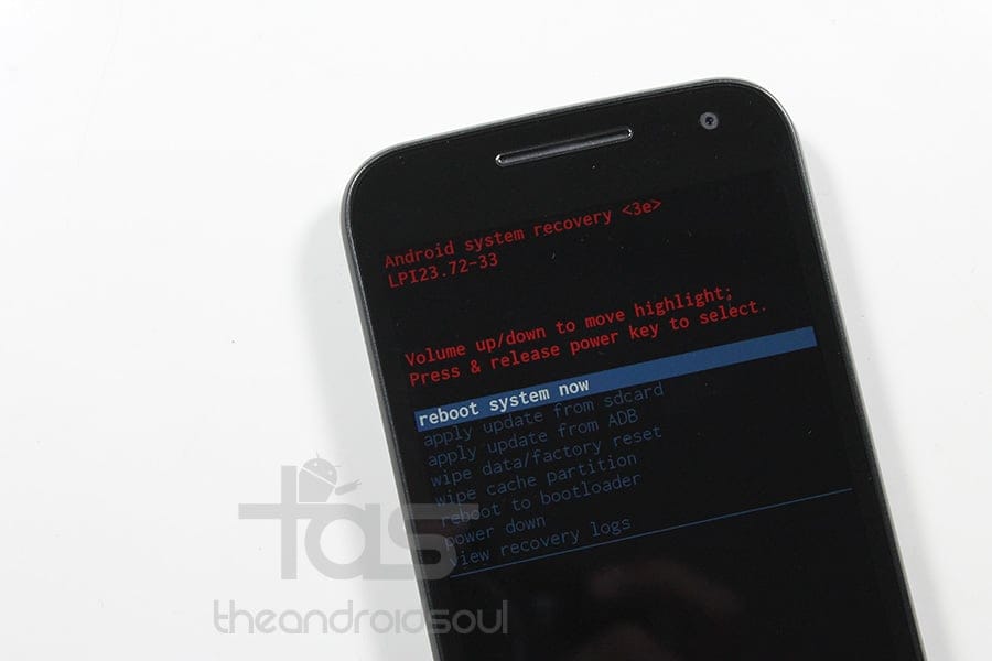 Boot Moto G 3rd Gen into Recovery Mode