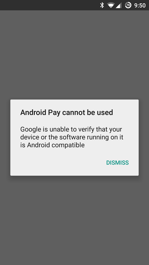 Android Pay Root fix solves “Android pay cannot be used” error