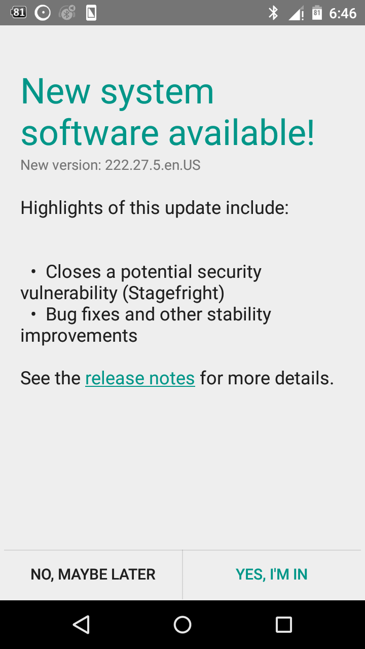 New update for Moto X 1st Gen Developer Edition XT1053 fixes Stagefright bug!