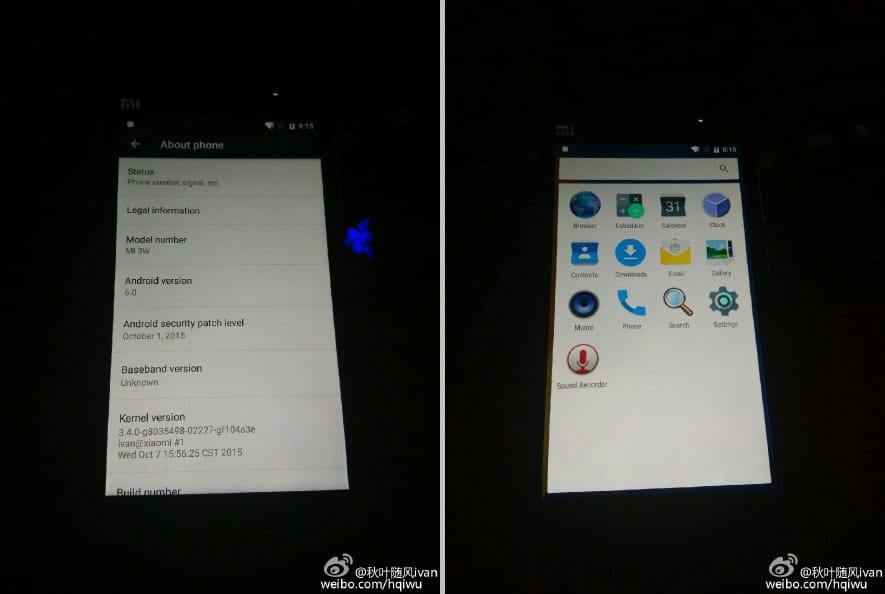 Android 6.0 Marshmallow update coming soon to Xiaomi Mi3 unofficially, see the pics!