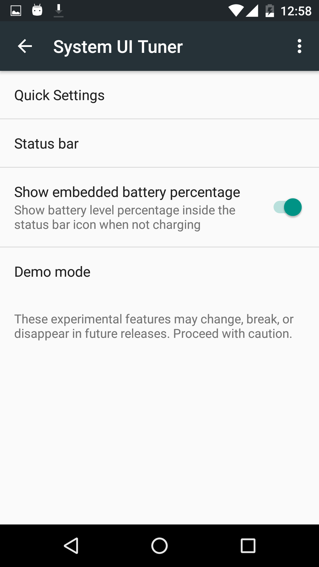 Android 6.0 System UI Tuner: How to enable it?