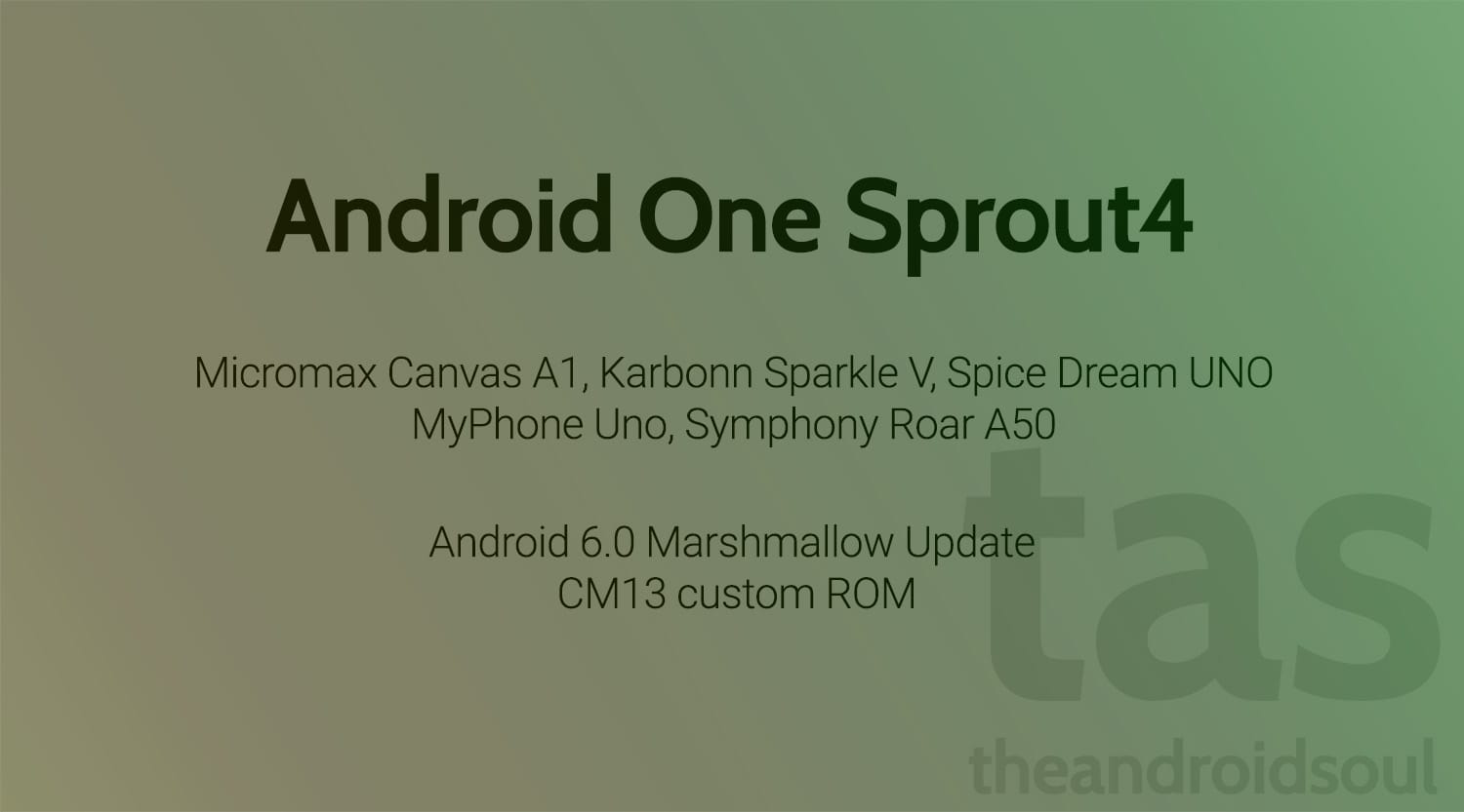 Android One Sprout4 CM13 ROM [Download]