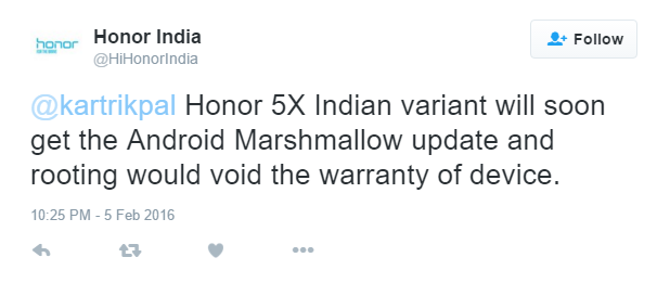 Indian Honor 5X to get Marshmallow Update in next few weeks!