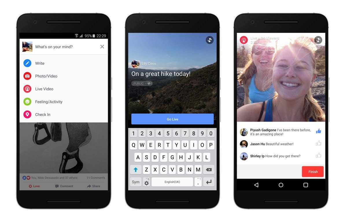 How to do Live Video Streaming from Facebook Android App