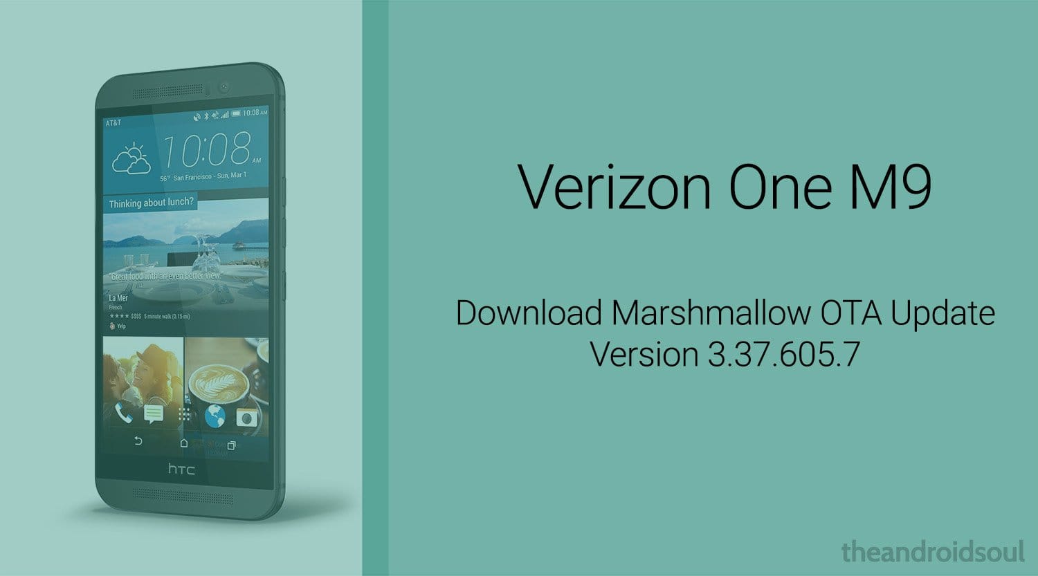 Download Verizon One M9 Marshmallow OTA update version 3.37.605.7