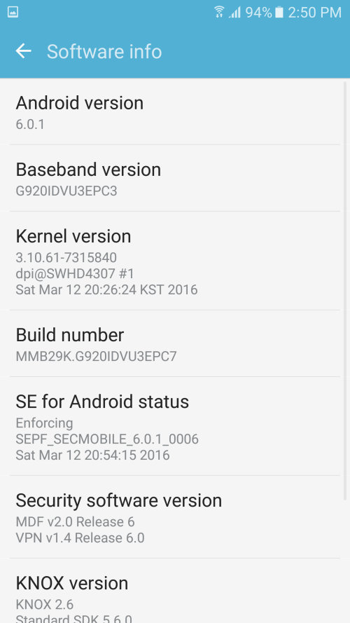 Download Marshmallow update on Galaxy S6 G920i/G925i with build G920IDVU3EPC3 OTA