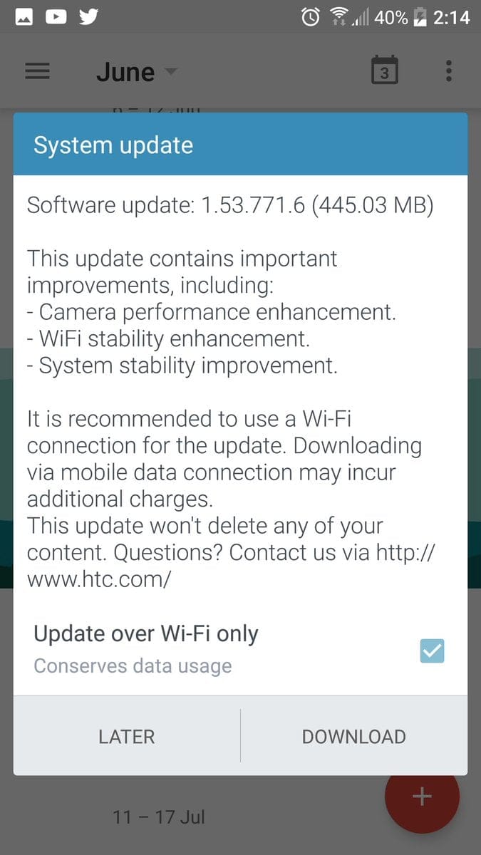 htc 10 camera update