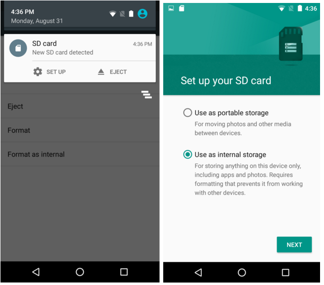 How to Use SD Card as Internal Storage on Marshmallow