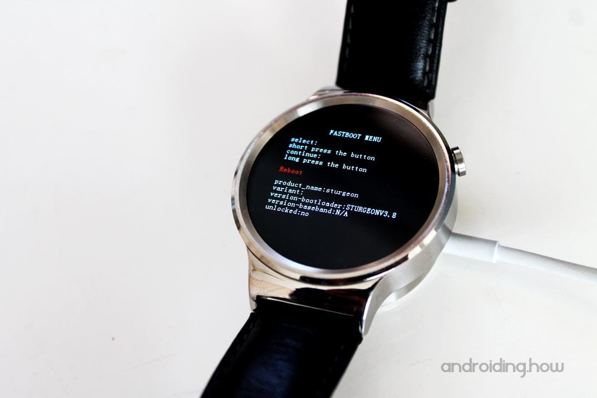 How to Install a Firmware Image on Android Wear OS Watch via Fastboot