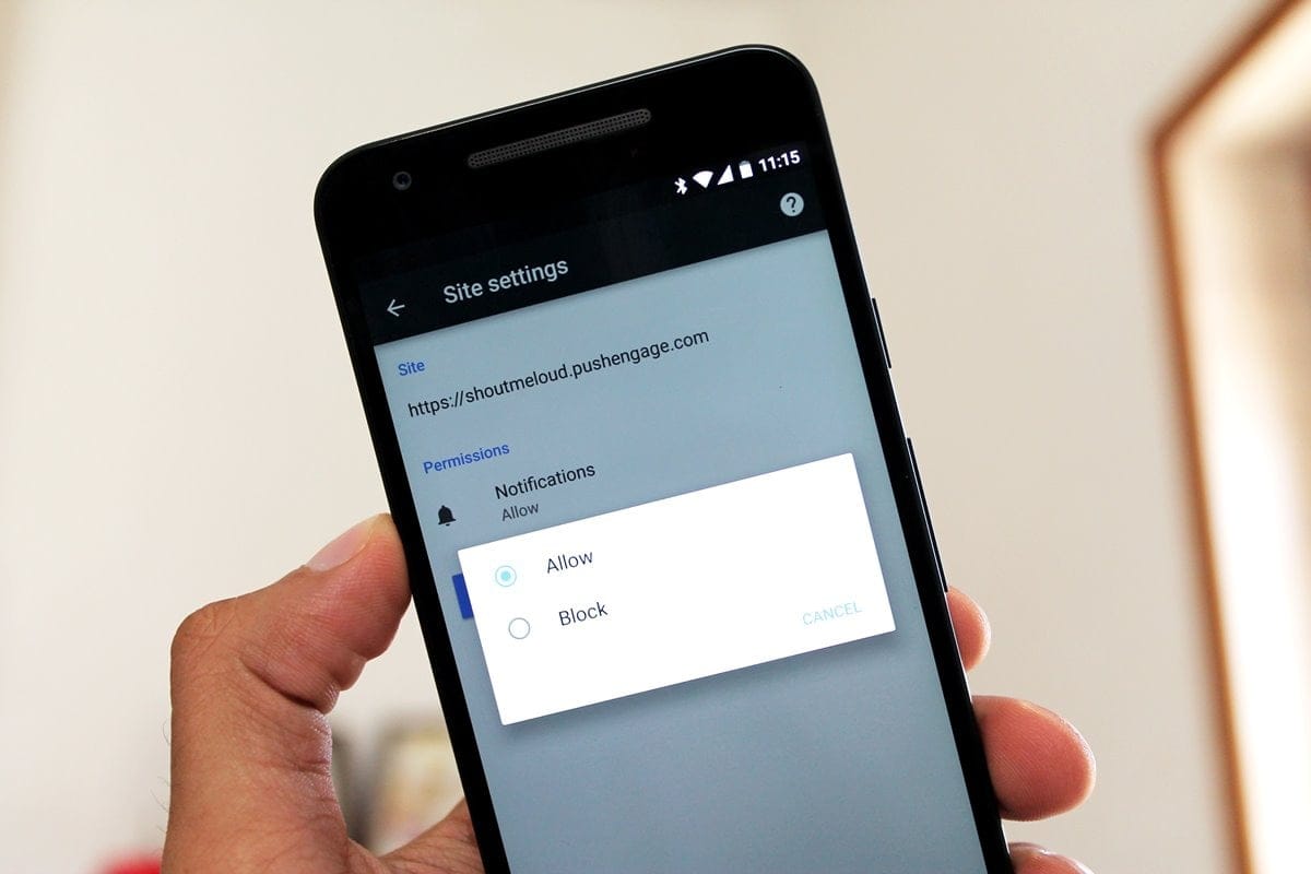 How to Block Push Notifications from Websites on Chrome for Android