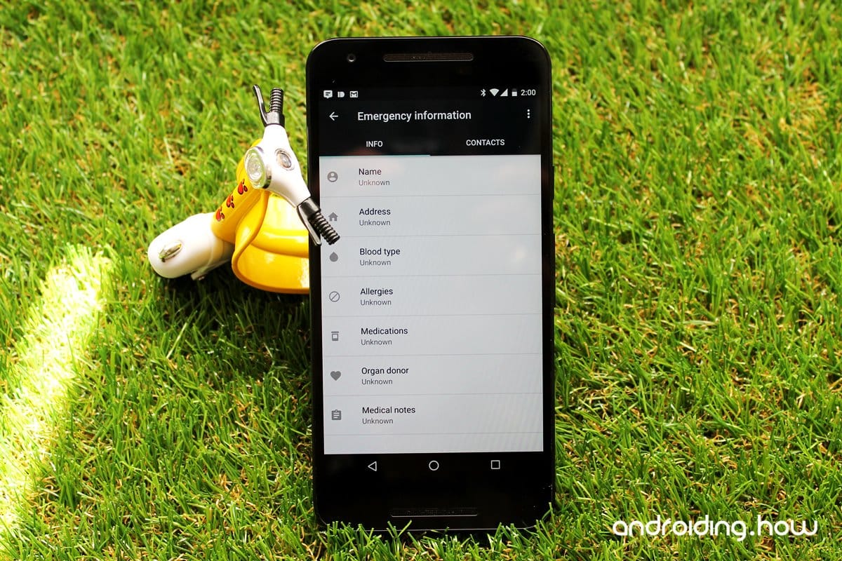 How to Set Emergency Information on Android 7.1.1 Nougat