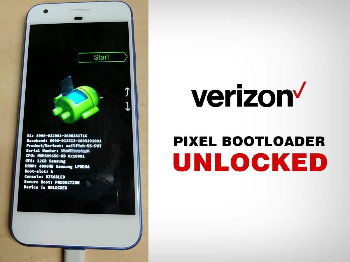 [Update: NMF26O] How to Unlock Bootloader on Verizon Pixel and Pixel XL using dePixel8