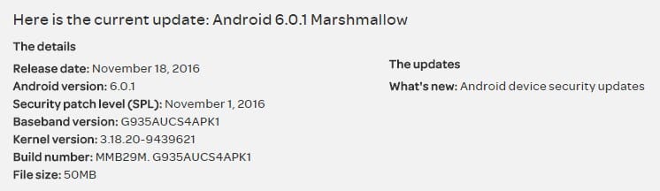 AT&T Galaxy S7 and S7 Edge get November patch with PK1 update [G930AUCS4APK1 and G935AUCS4APK1]