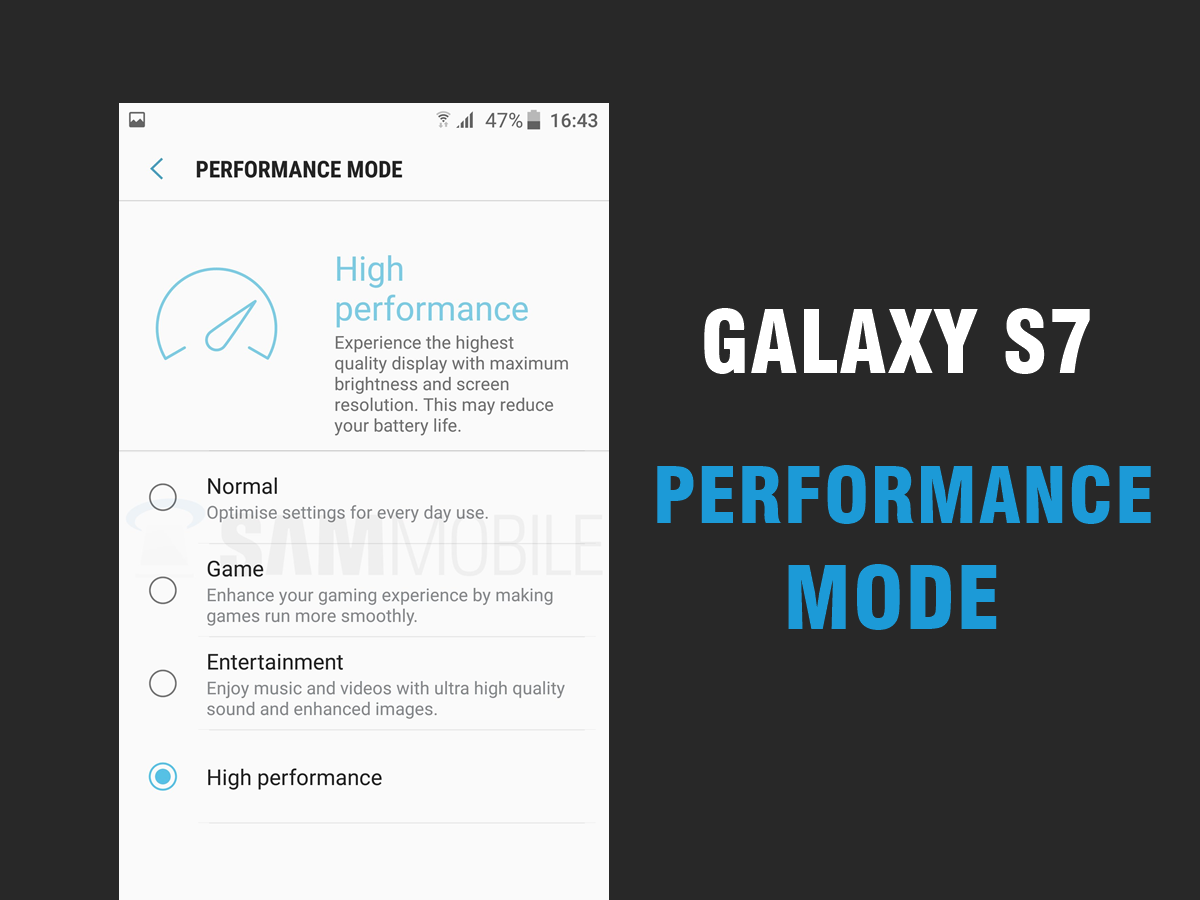 How to Change Galaxy S7 / S7 Edge Performance Mode Setting on Nougat update