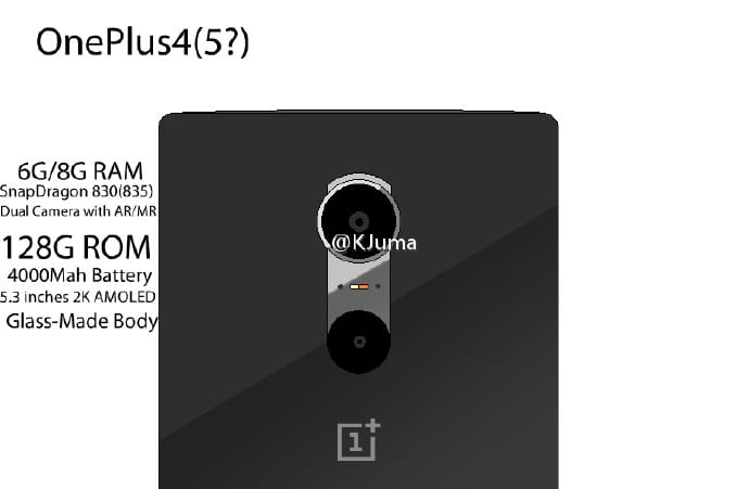 OnePlus 4 specs leak with image render, could be called OnePlus 5