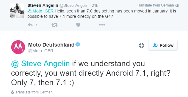 Moto G4 won’t jump to Android 7.1.1 update, will get 7.0 first where still unreleased