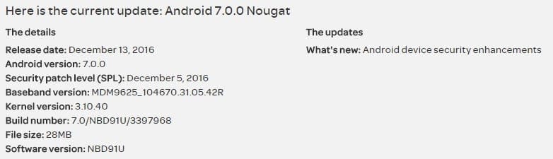 AT&T Nexus 6 Update