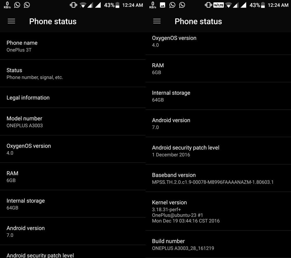 [Download] OnePlus 3T Android 7.0 Nougat update leaks as OxygenOS 4.0.0