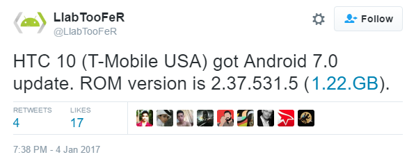Android 7.0 Nougat update for T-Mobile HTC 10 released as build 2.37.531.5 [RUU/OTA not available yet]