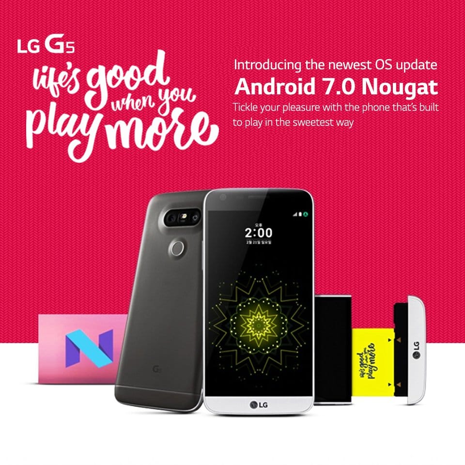 LG G5 Nougat update now rolling out in Philippines