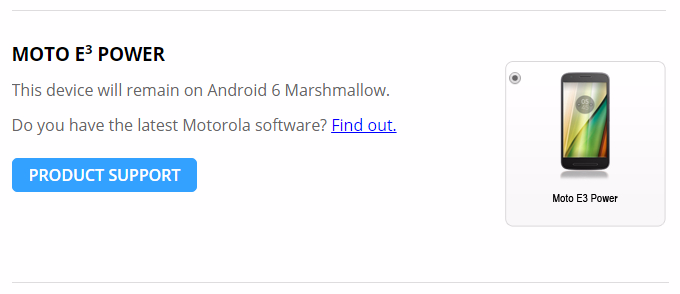 Moto E3 Power Nougat update denied, will remain on Marshmallow