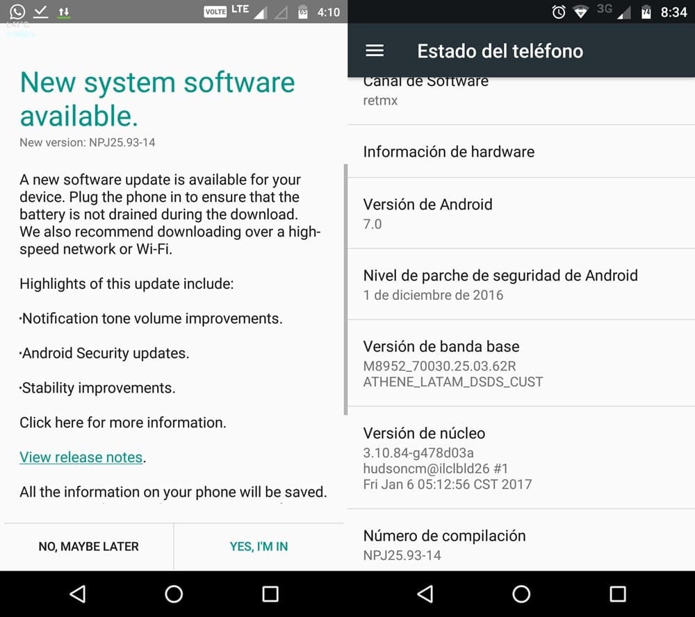 [OTA Download] Moto G4 Plus gets December patch via update NPJ25.93-14