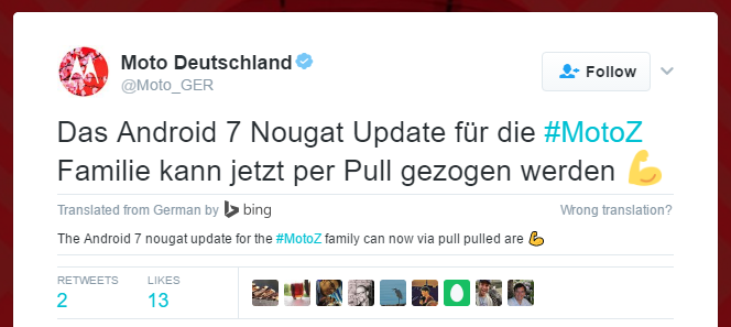 Moto Z and Moto Z Play Nougat update rolling out in Germany