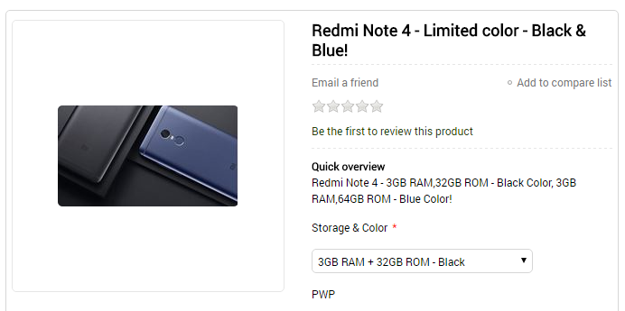 Xiaomi Redmi Note 4 Blue and Black color now available in Malaysia