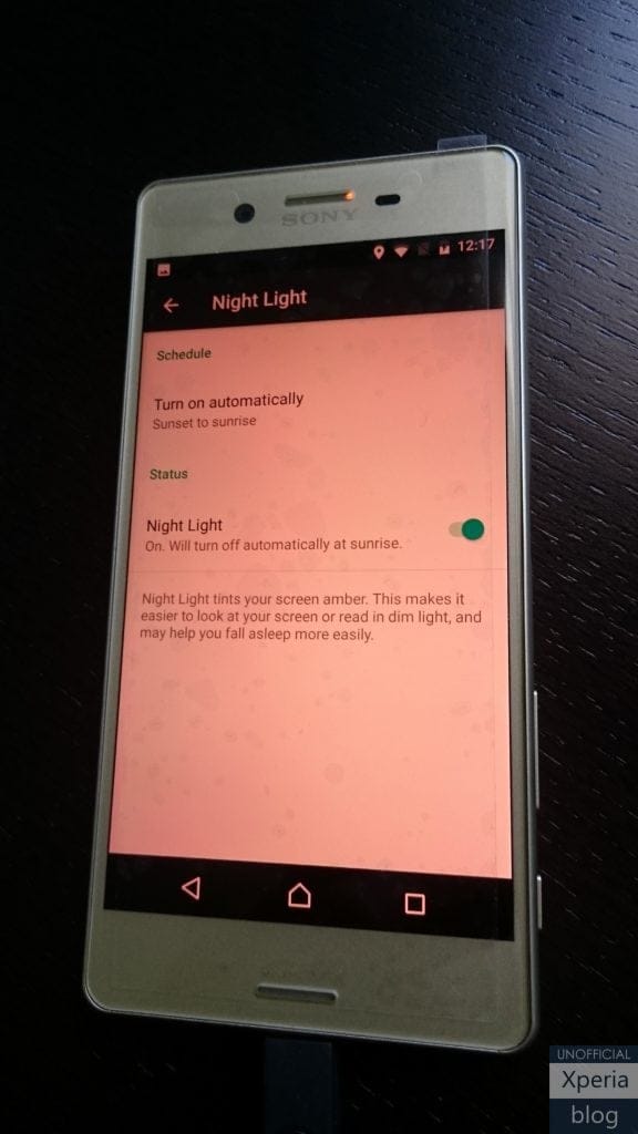 Sony Night Light feature introduced in latest Xperia X concept update