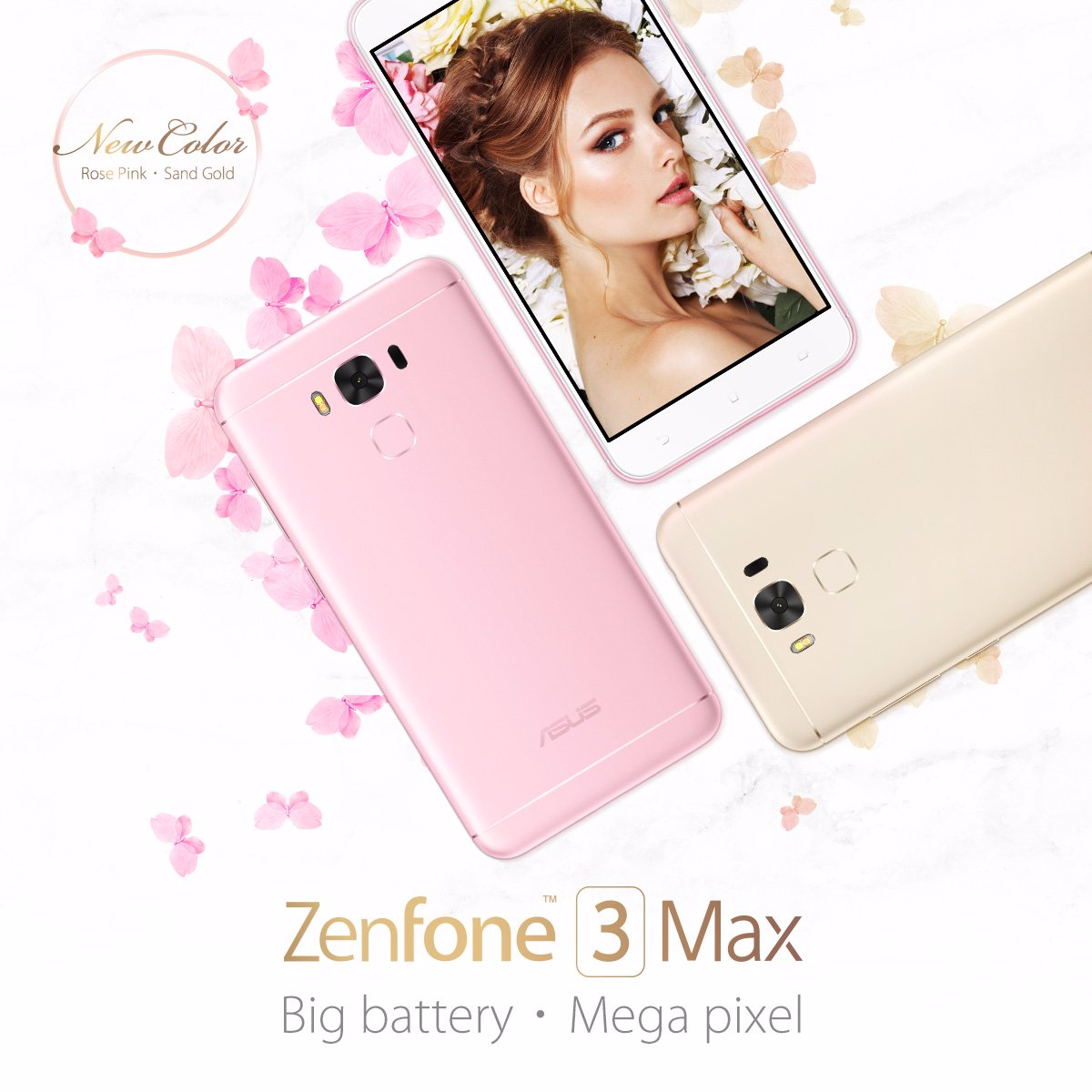 Asus Zenfone 3 Max gets two new colors: Rose Pink and Sand Gold