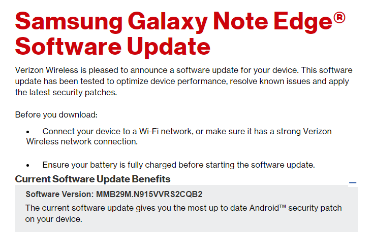 Verizon Galaxy Note Edge receives February security patch update, build N915VVRS2CQB2