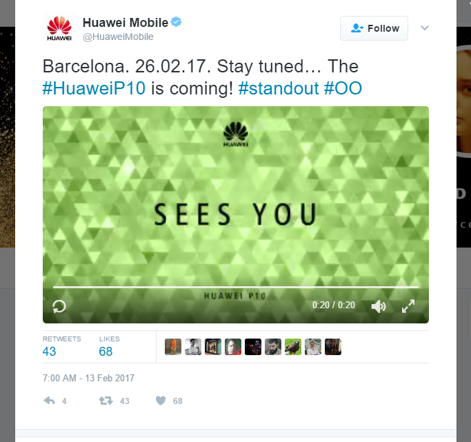 Huawei teases P10 before MWC launch date