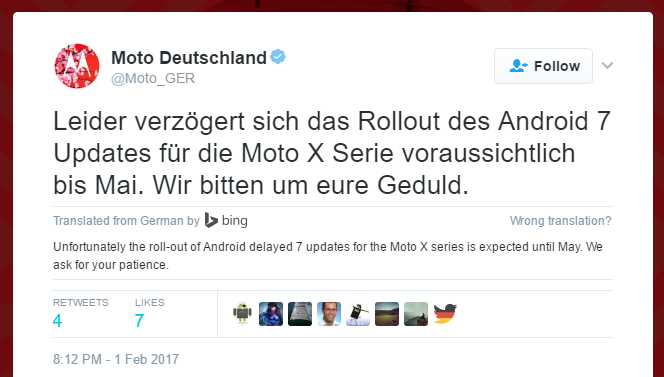 Nougat update delayed until May for Moto X Style, X Pure, X Force and X Play
