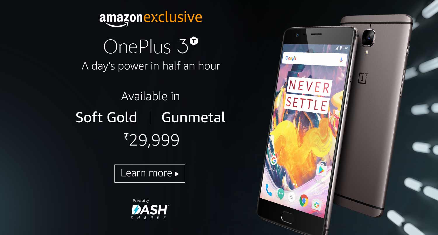 OnePlus 3T deal: Amazon India offers 10% cashback