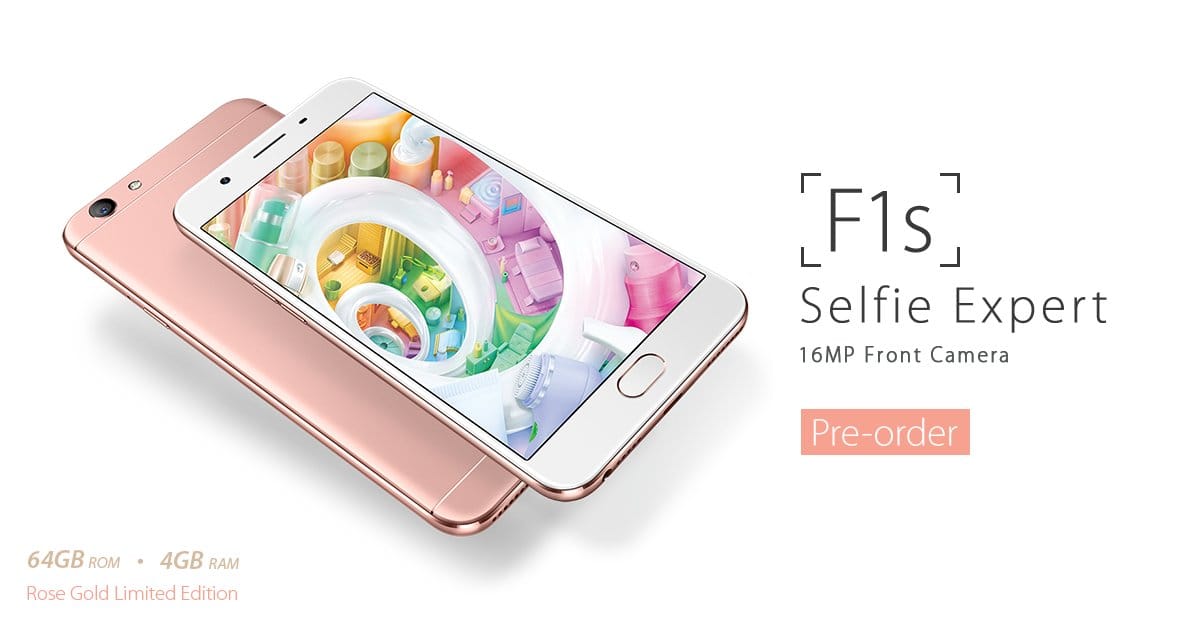 Limited edition Oppo F1s rose gold releasing in India on February 10th