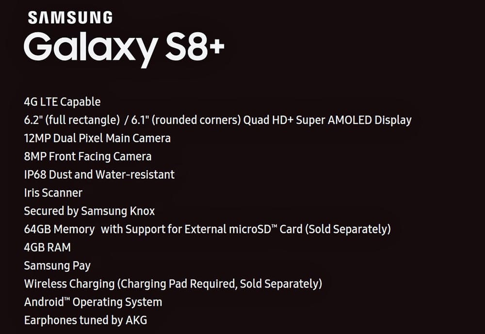 Samsung Galaxy S8 Plus specifications leaked in full