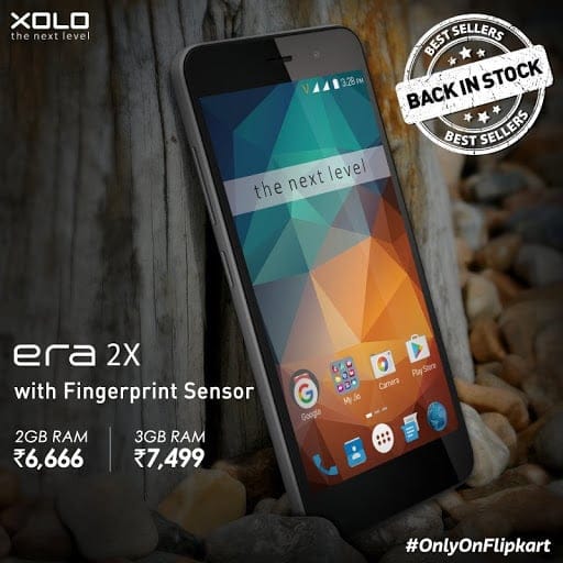 Both Xolo Era 2X variants back in stock on Flipkart