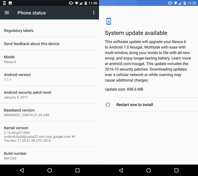 How to Avoid Nexus 6 Android 7.0 OTA update that downgrades your device