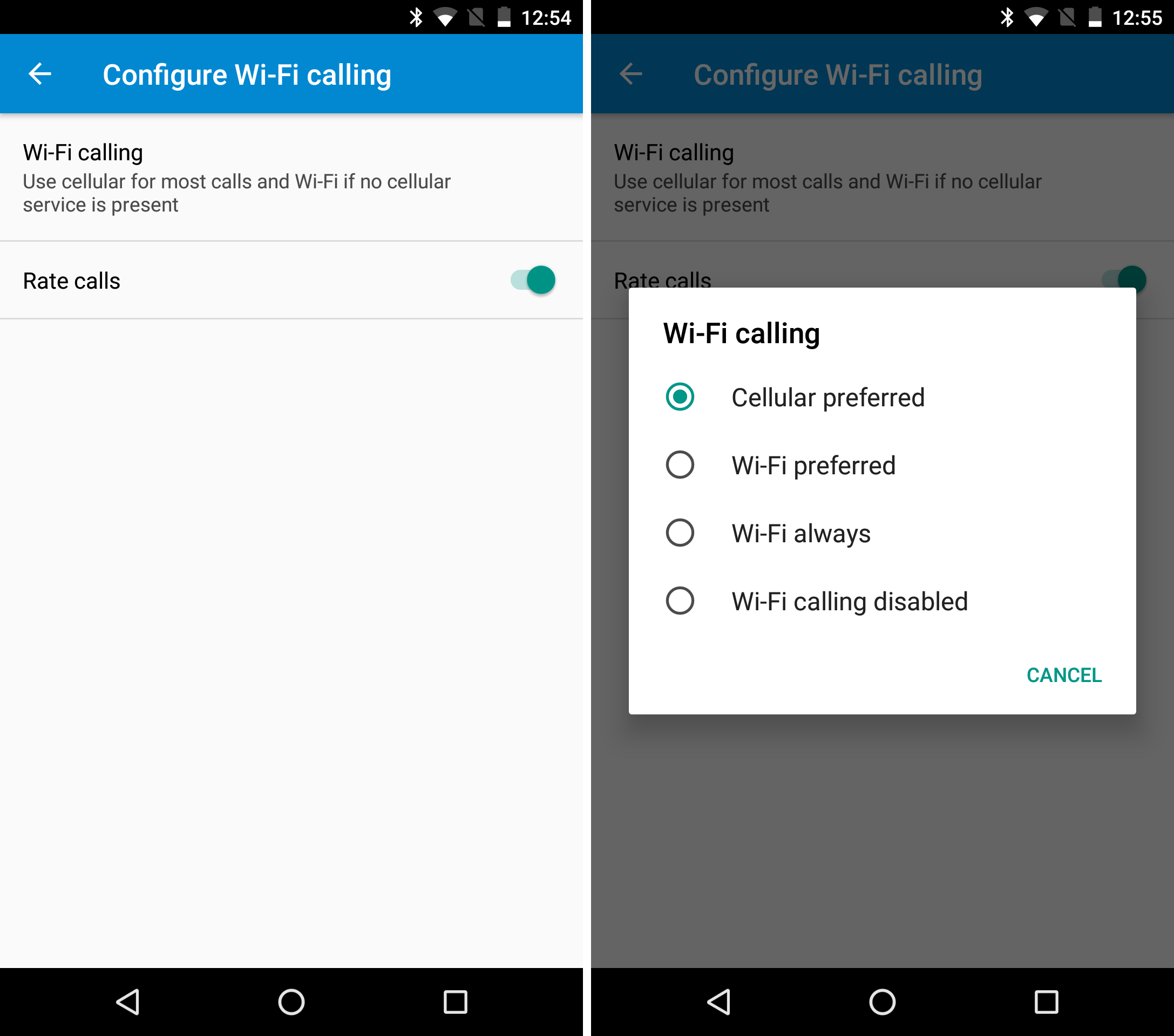 Google Carrier Services app can now control WiFi calling